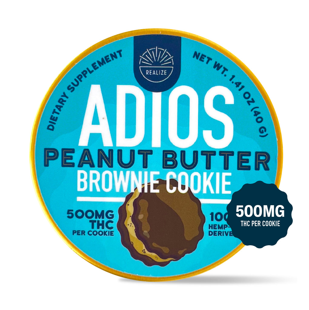 Realize ADIOS, Peanut Butter Brownie Cookie, 500MG
