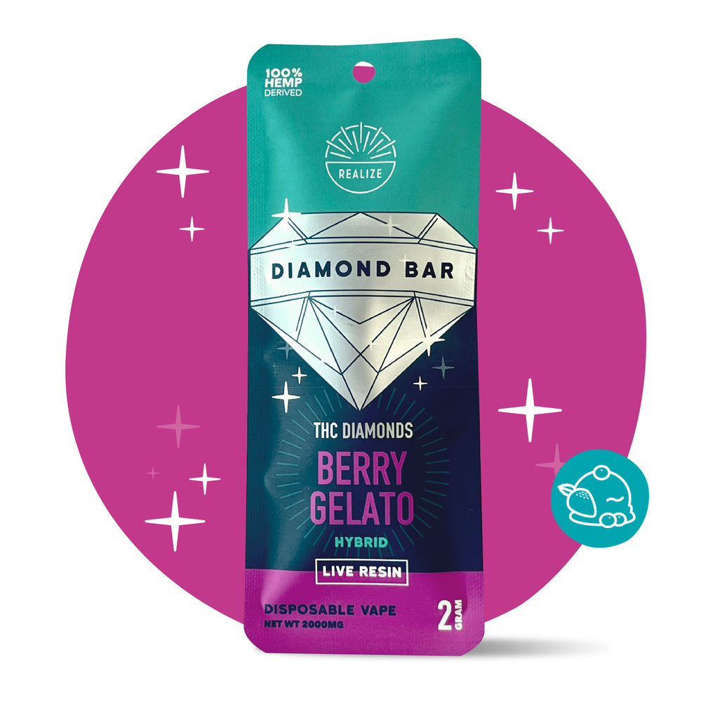 Realize THCA Diamond Bar, Berry Gelato - Disposable Vape