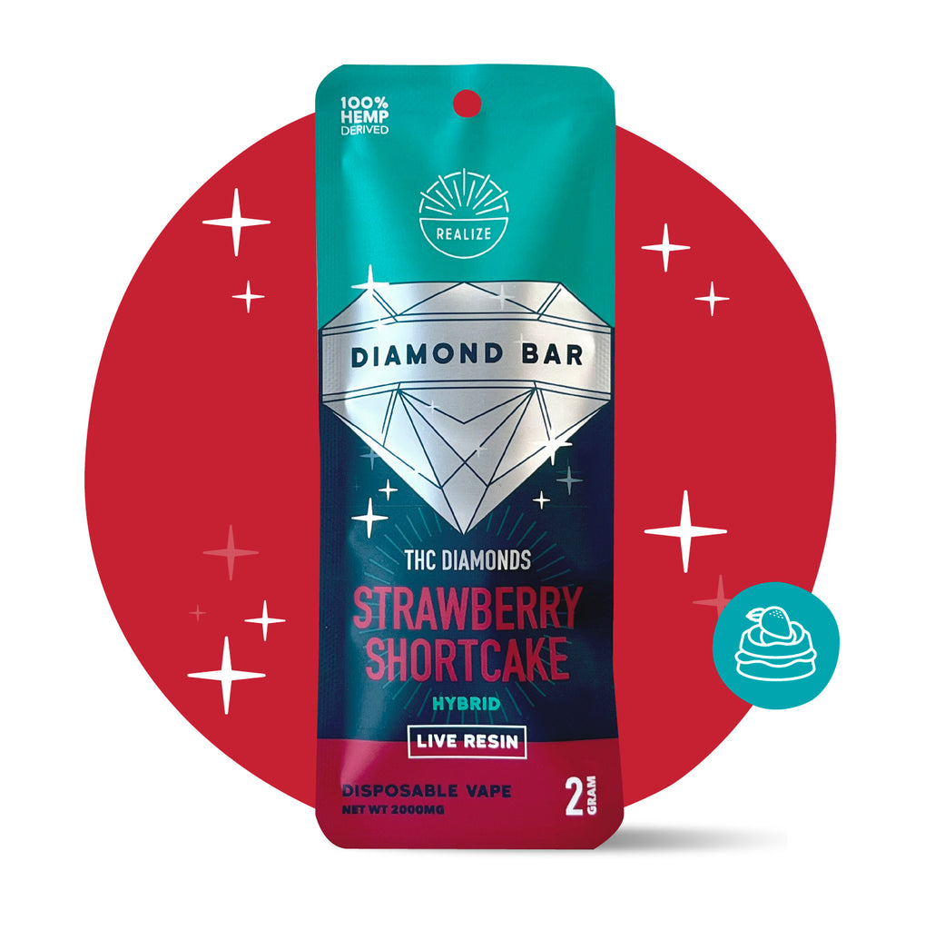 Realize THCA Diamond Bar, Strawberry Shortcake - Disposable Vape